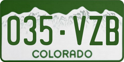 CO license plate 035VZB