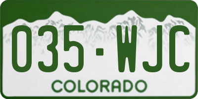 CO license plate 035WJC