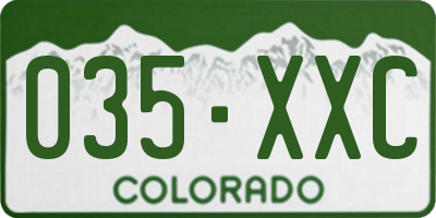 CO license plate 035XXC