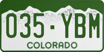 CO license plate 035YBM