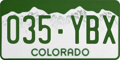 CO license plate 035YBX