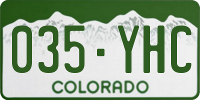 CO license plate 035YHC