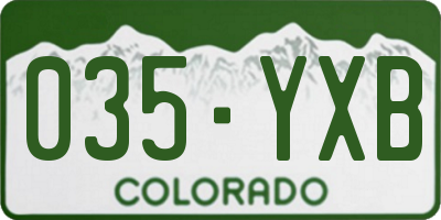 CO license plate 035YXB