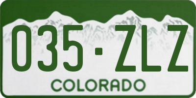 CO license plate 035ZLZ