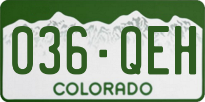 CO license plate 036QEH