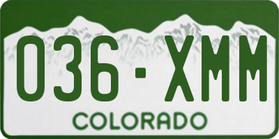 CO license plate 036XMM