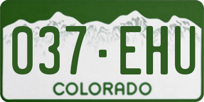 CO license plate 037EHU