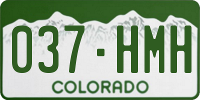 CO license plate 037HMH