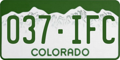 CO license plate 037IFC