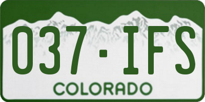 CO license plate 037IFS