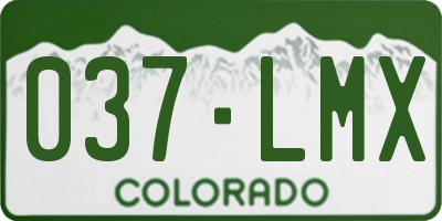 CO license plate 037LMX