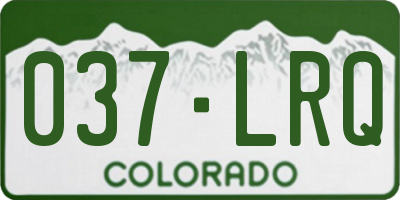 CO license plate 037LRQ