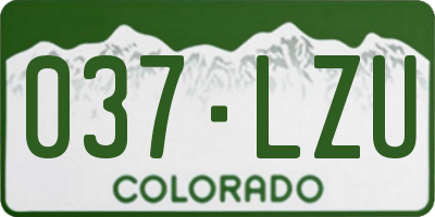 CO license plate 037LZU
