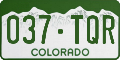 CO license plate 037TQR