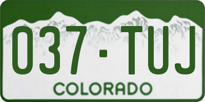 CO license plate 037TUJ