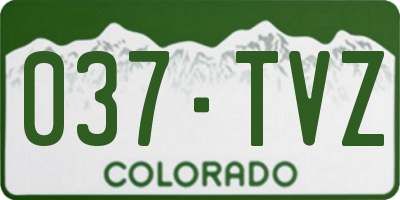 CO license plate 037TVZ