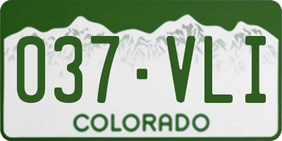 CO license plate 037VLI