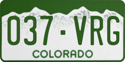 CO license plate 037VRG