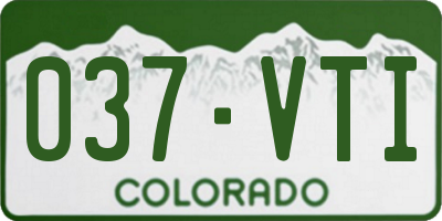 CO license plate 037VTI