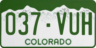 CO license plate 037VUH