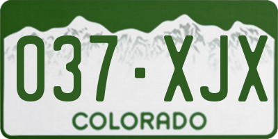 CO license plate 037XJX