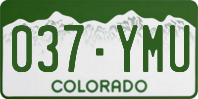 CO license plate 037YMU