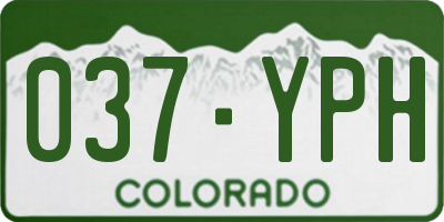 CO license plate 037YPH