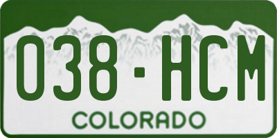CO license plate 038HCM