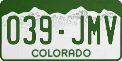 CO license plate 039JMV