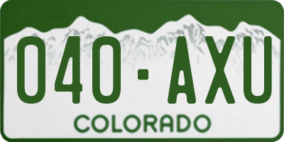 CO license plate 040AXU