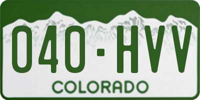 CO license plate 040HVV