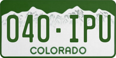 CO license plate 040IPU