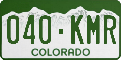 CO license plate 040KMR