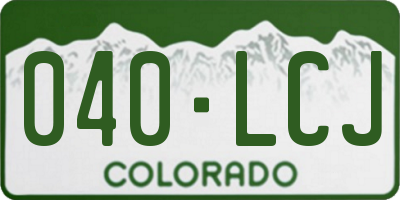 CO license plate 040LCJ