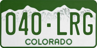 CO license plate 040LRG
