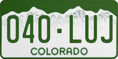 CO license plate 040LUJ