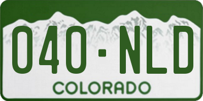 CO license plate 040NLD