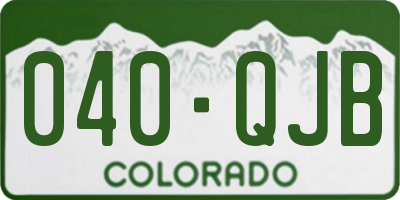 CO license plate 040QJB