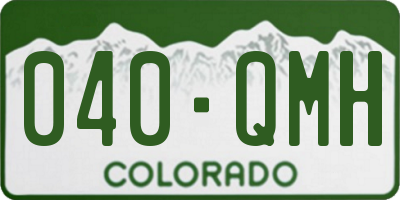 CO license plate 040QMH