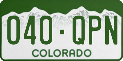 CO license plate 040QPN