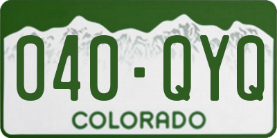 CO license plate 040QYQ