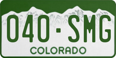 CO license plate 040SMG