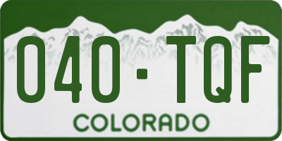 CO license plate 040TQF