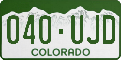 CO license plate 040UJD