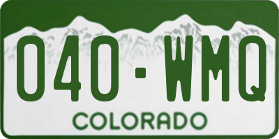 CO license plate 040WMQ