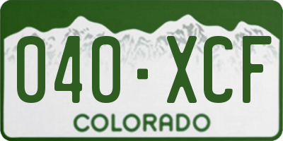 CO license plate 040XCF