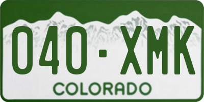 CO license plate 040XMK