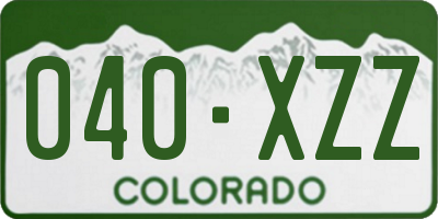 CO license plate 040XZZ