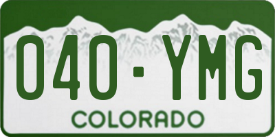 CO license plate 040YMG