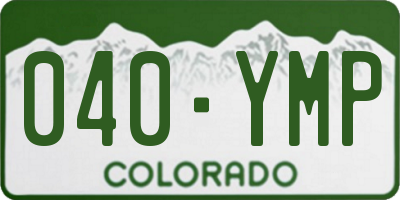 CO license plate 040YMP